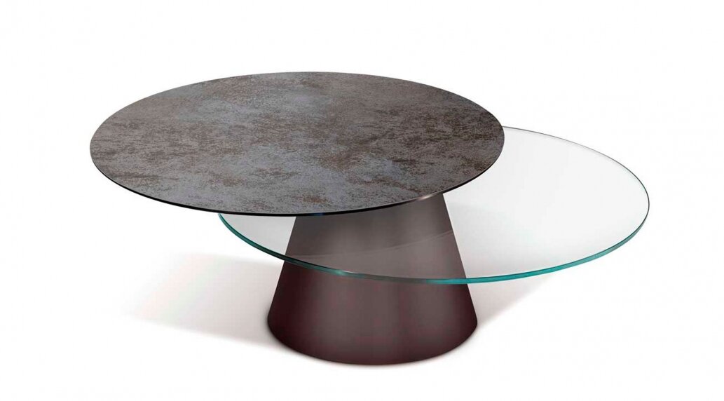 שולחן זכוכית לסלון GIROTONDO
