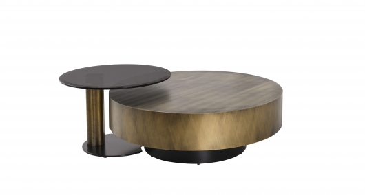 QUEEN שולחן לסלון משולב ברזל שחור (1)