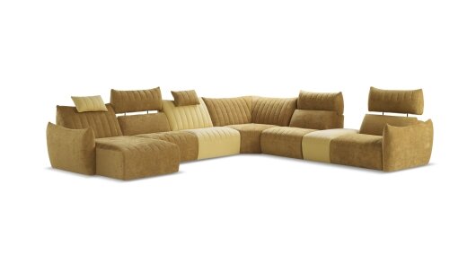 ספת רביצה מבד עם שזלונג דגם SUN