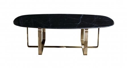MELT שולחן סלון דמוי שיש רגל מתכת