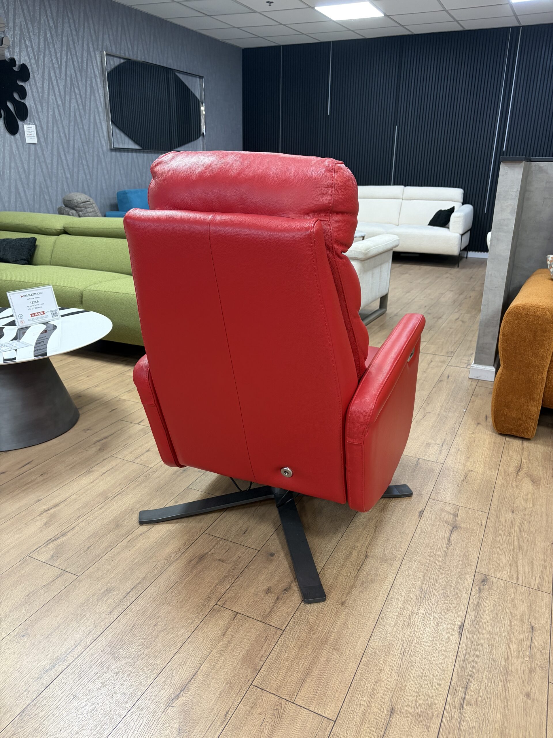 כורסא טלויזיה חשמלית וסוללה נטענת עור דגם ונציה – תמונה 3